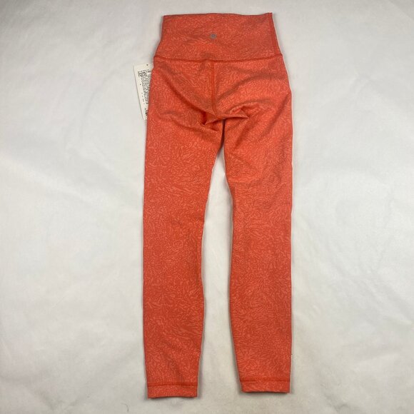 NWT Lululemon Wunder Train High-Rise Tight Women's Size 2 Orange - Picture 2 of 14